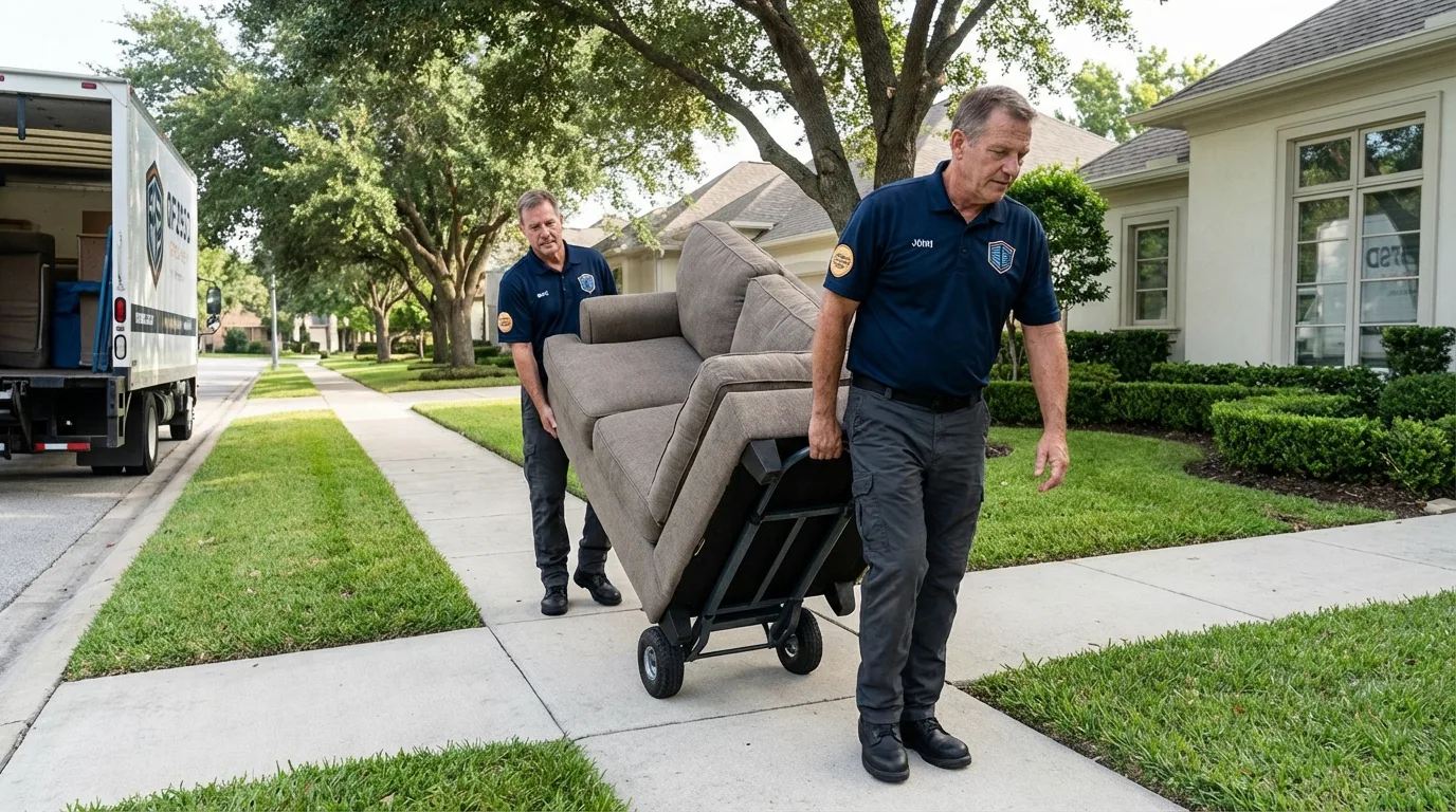 Local residential moving crew loading furniture in Owensboro, KY